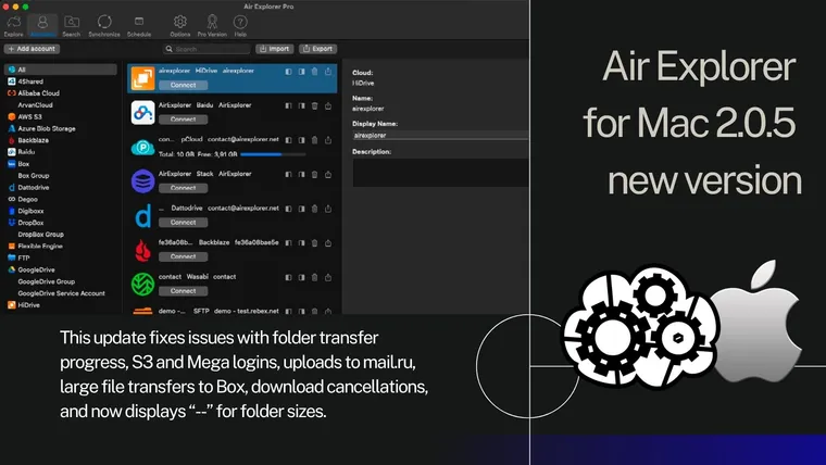 Air Explorer for Mac 2.0.5, new version