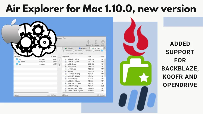 Air Explorer 1.10.0 for Mac, new version