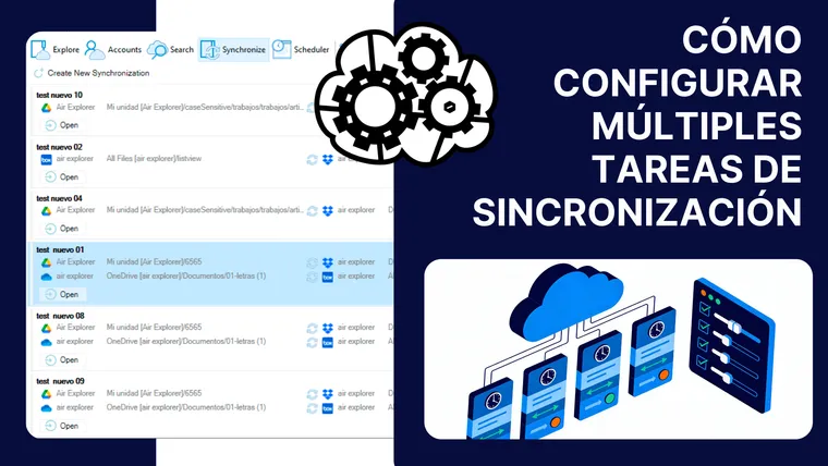 Cómo configurar la sincronización múltiple