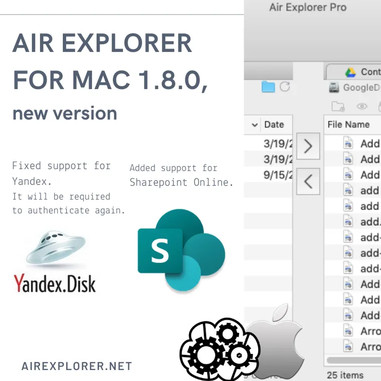 Air Explorer 1.8.0 for Mac, new version