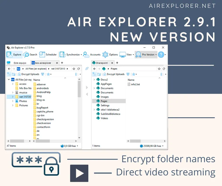 Air Explorer 2.9.1, new version