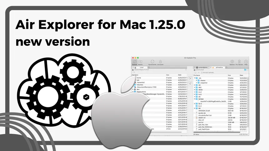 Air Explorer for Mac 1.25.0, new version