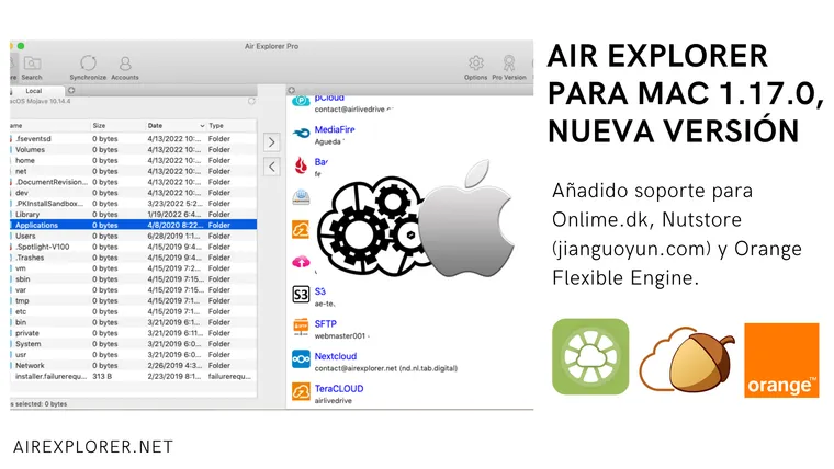 Air Explorer para Mac 1.17.0, nueva versión