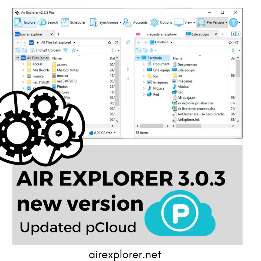 Air Explorer 3.0.3, new version