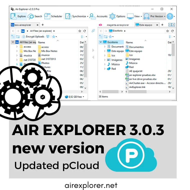 Air Explorer 3.0.3, new version