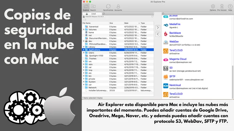 Copias de seguridad en la nube con Mac