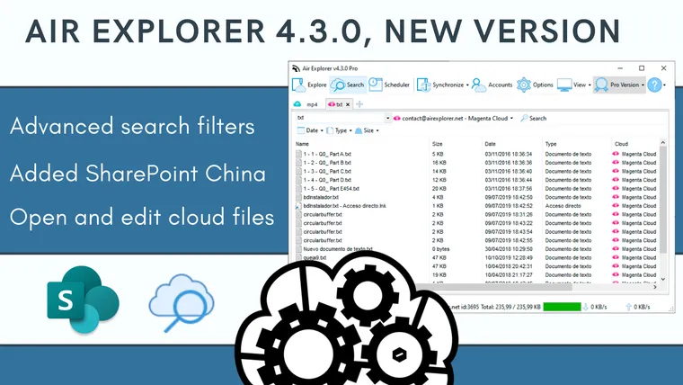 Air Explorer 4.3.0, new version