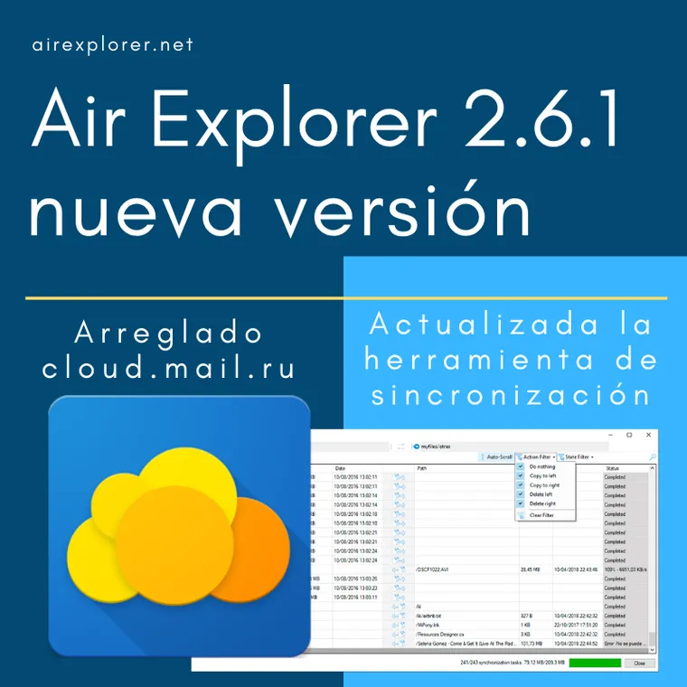 Air Explorer 2.6.1, nueva versión