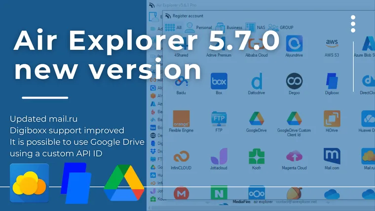 Air Explorer 5.7.0, new version
