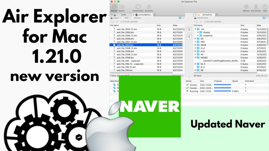 Air Explorer for Mac 1.21.0, new version