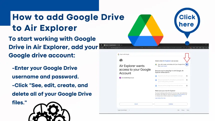 How to add Google Drive to Air Explorer