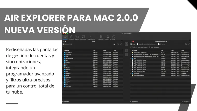 Air Explorer para Mac 2.0.0, nueva versión