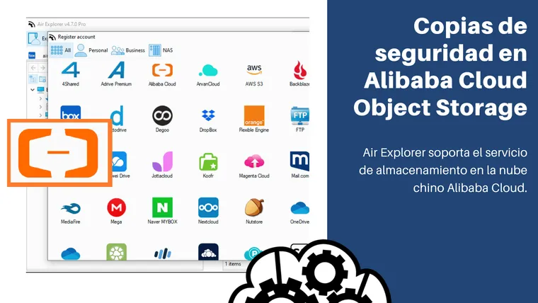 Copias de seguridad en Alibaba Cloud Object Storage