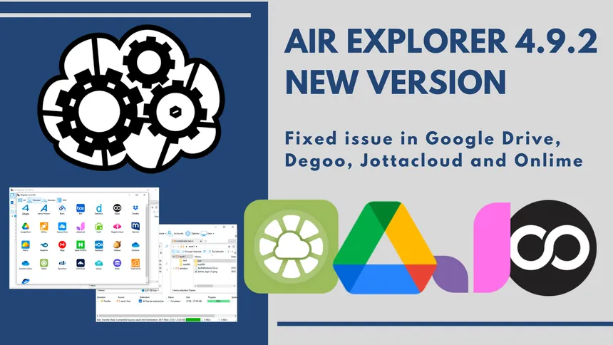 Air Explorer 4.9.2, new version
