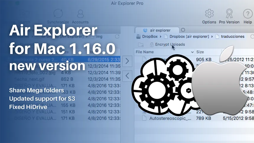 Air Explorer for Mac 1.16.0, new version
