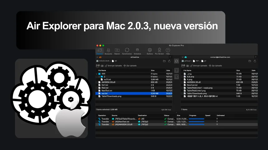 Air Explorer para Mac 2.0.3, nueva versión