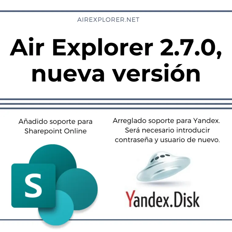 Air Explorer 2.7.0, nueva versión