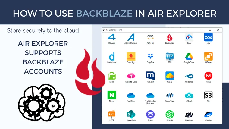 How to use Backblaze in Air Explorer