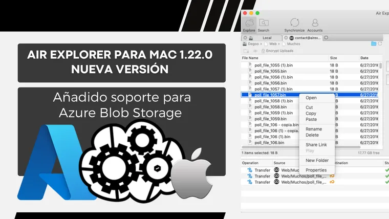 Air Explorer para Mac 1.22.0, nueva version