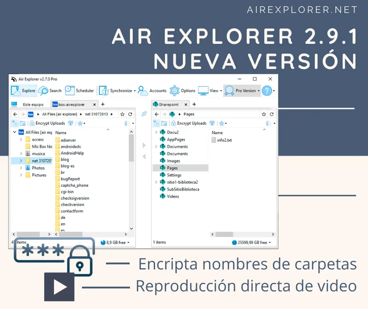 Air Explorer 2.9.1, nueva versión
