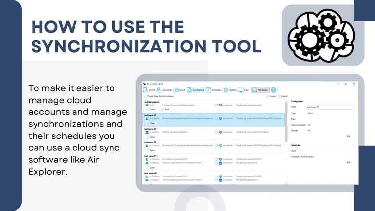 How to use the synchronization tool