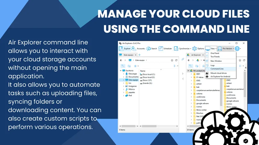 Manage your cloud files using the command line