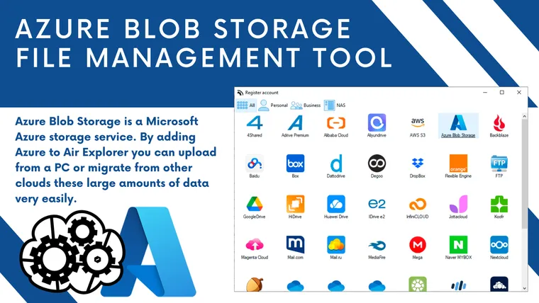 Azure Blob Storage file management tool