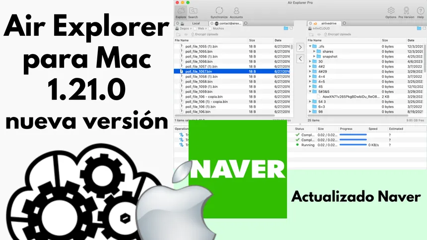 Air Explorer para Mac 1.21.0, nueva version