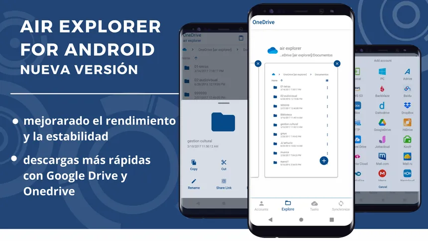 Nueva version de Air Explorer for Android para mejorar la estabilidad