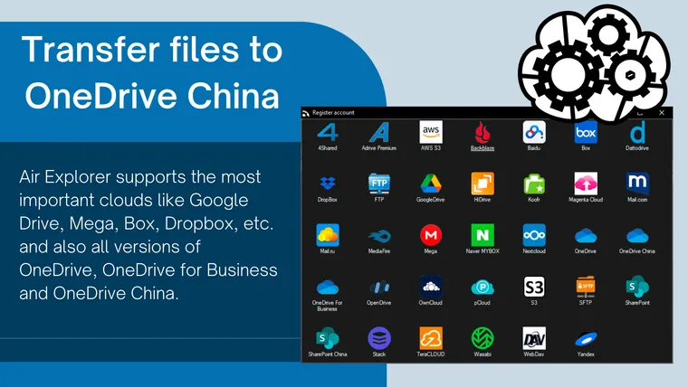 Transfer files to OneDrive China
