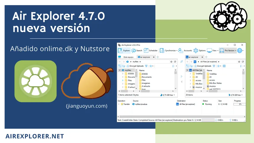 Air Explorer 4.7.0, nueva versión