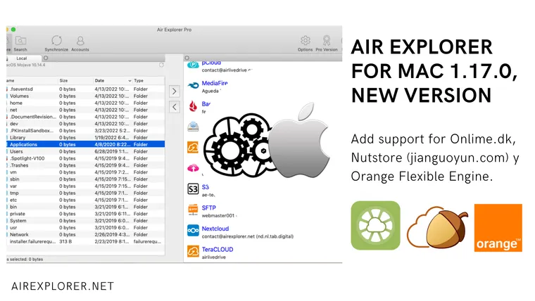 Air Explorer for Mac 1.17.0, new version