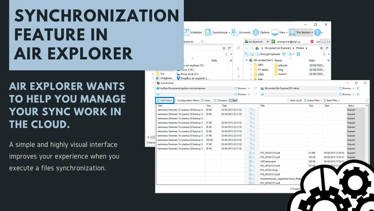 Synchronization feature in Air Explorer