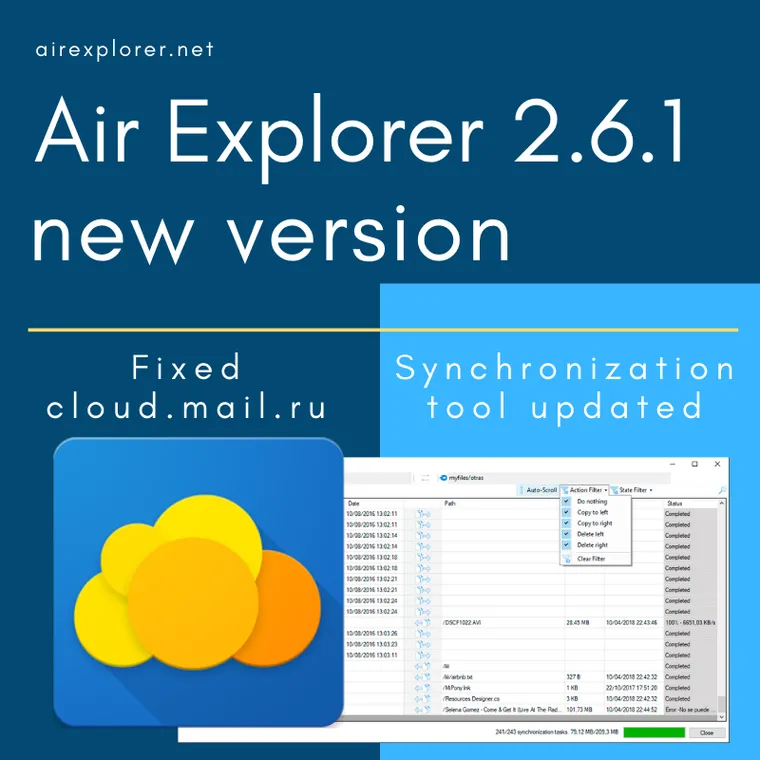 Air Explorer 2.6.1, new version