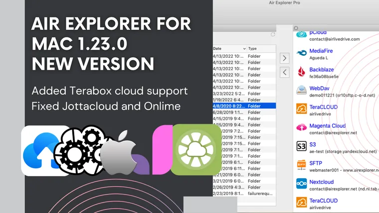 Air Explorer for Mac 1.23.0, new version