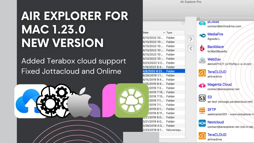 Air Explorer for Mac 1.23.0, new version