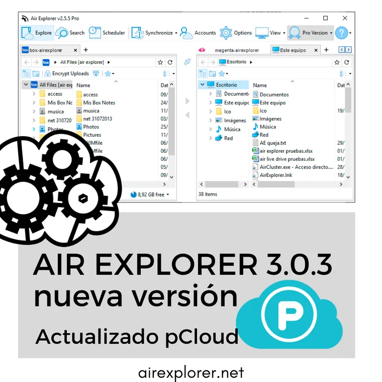 Air Explorer 3.0.3, nueva versión