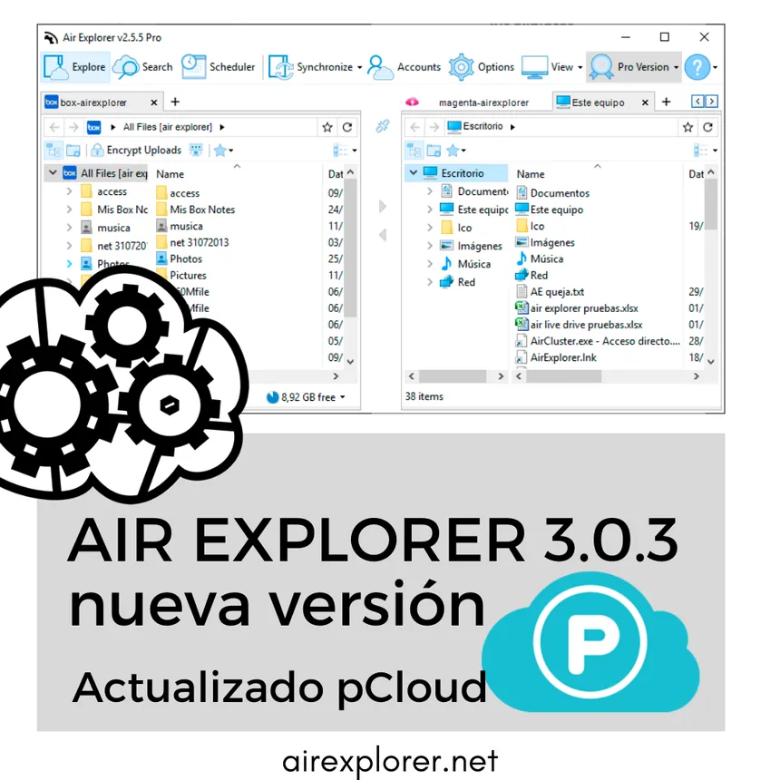 Air Explorer 3.0.3, nueva versión