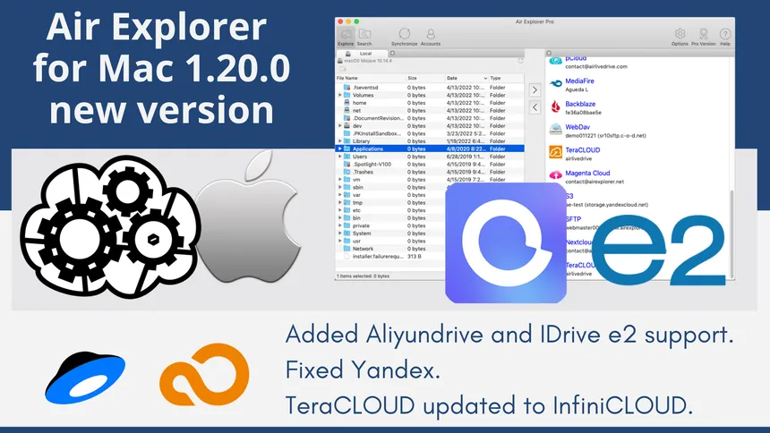 Air Explorer for Mac 1.20.0, new version