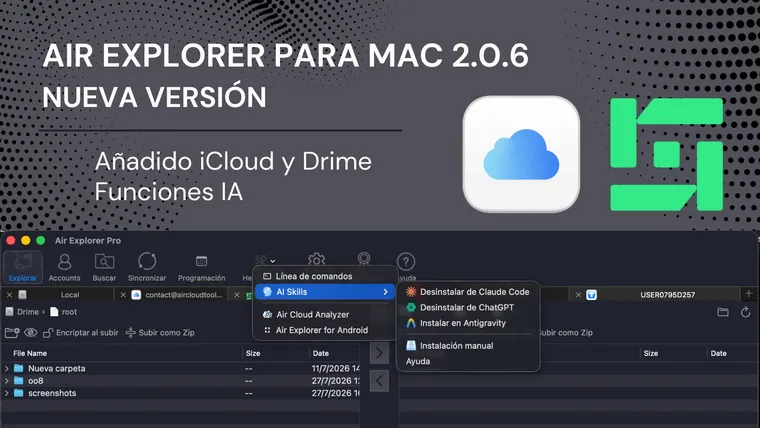 Air Explorer para Mac 2.0.6, nueva versión