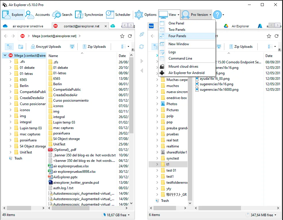 File transfers with less friction in Air Explorer