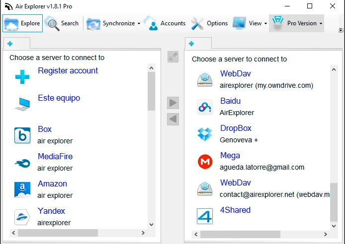 Air Explorer version 1.8.2, new version
