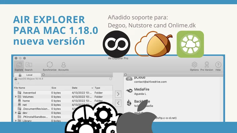 Air Explorer para Mac 1.18.0, nueva versión