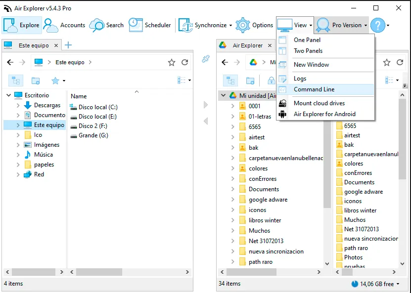 Open the command line tool and manage your cloud files using the command line