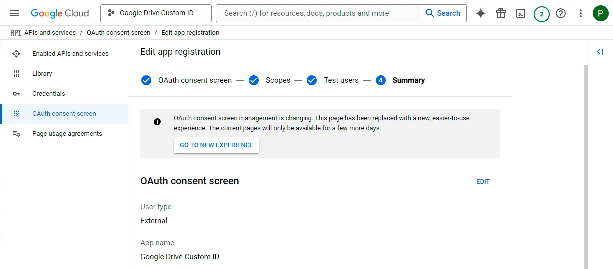 Add a Google account as OAuth test user
