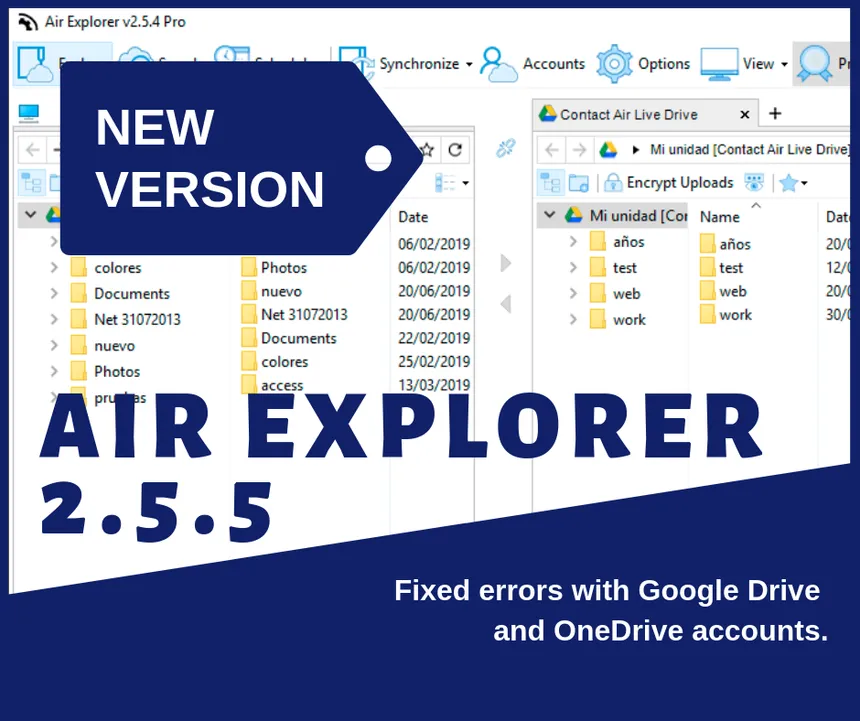 Air Explorer 2.5.5, new version