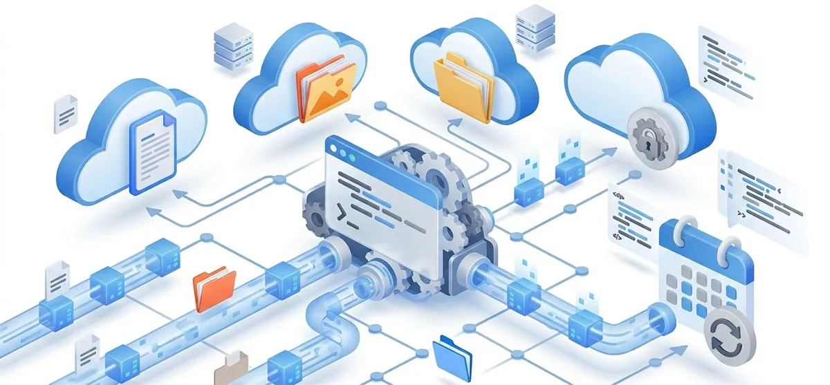 Cómo automatizar la transferencia de archivos entre nubes con la línea de comandos