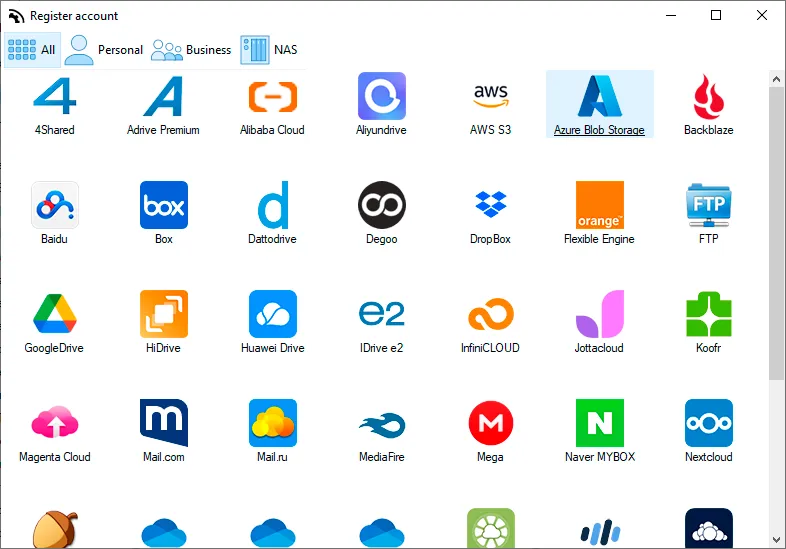 Add Azure Blob Storage to Air Explorer