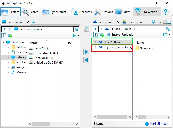 View shared files in Air Explorer