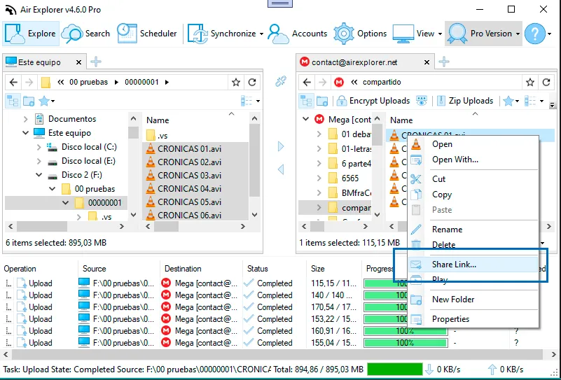 Compartir archivos en Mega